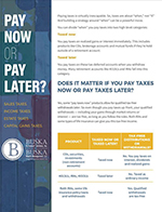 Wausau WI Buska Retirement Solutions Tax Fact Sheet Front Page